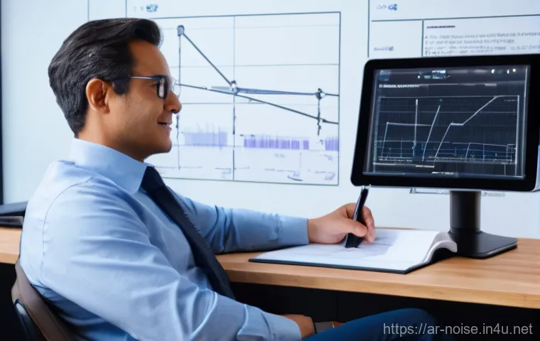 소음진동 엔지니어 업무 일지 작성법 - **Prompt 1: The Engineer's Digital Treasure Chest**
    A highly detailed image of a noise and vibra...