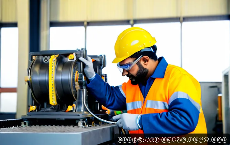 소음진동 업무 환경에서의 필수 기술 - Photorealistic Middle Eastern industrial maintenance engineer wearing a safety helmet, protective ea...